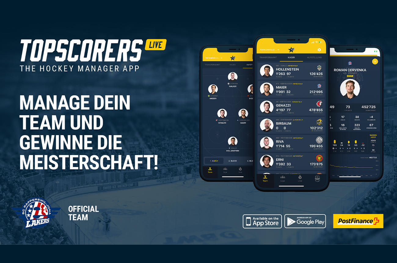 Topscorers – die Hockey Manager App mit den Lakers